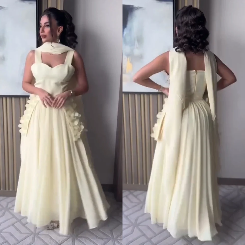 

Customized High Quality Chiffon Flower Pleat A-line Sweetheart Long Dresses Bespoke Occasion Homecoming Chinese Style