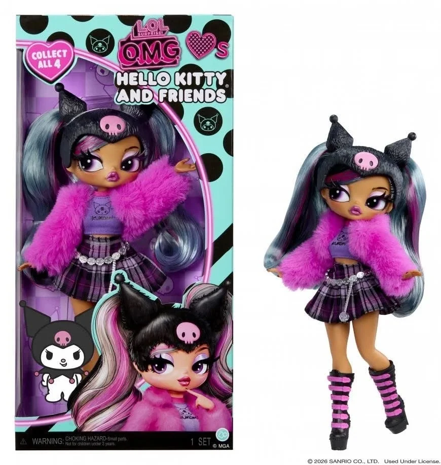 MGA LOL Surprise OMG Hello Kitty Friends Samenwerkingscollectiefiguur Kuromi My Melody Cinnamoroll Volwassen Collectie Display