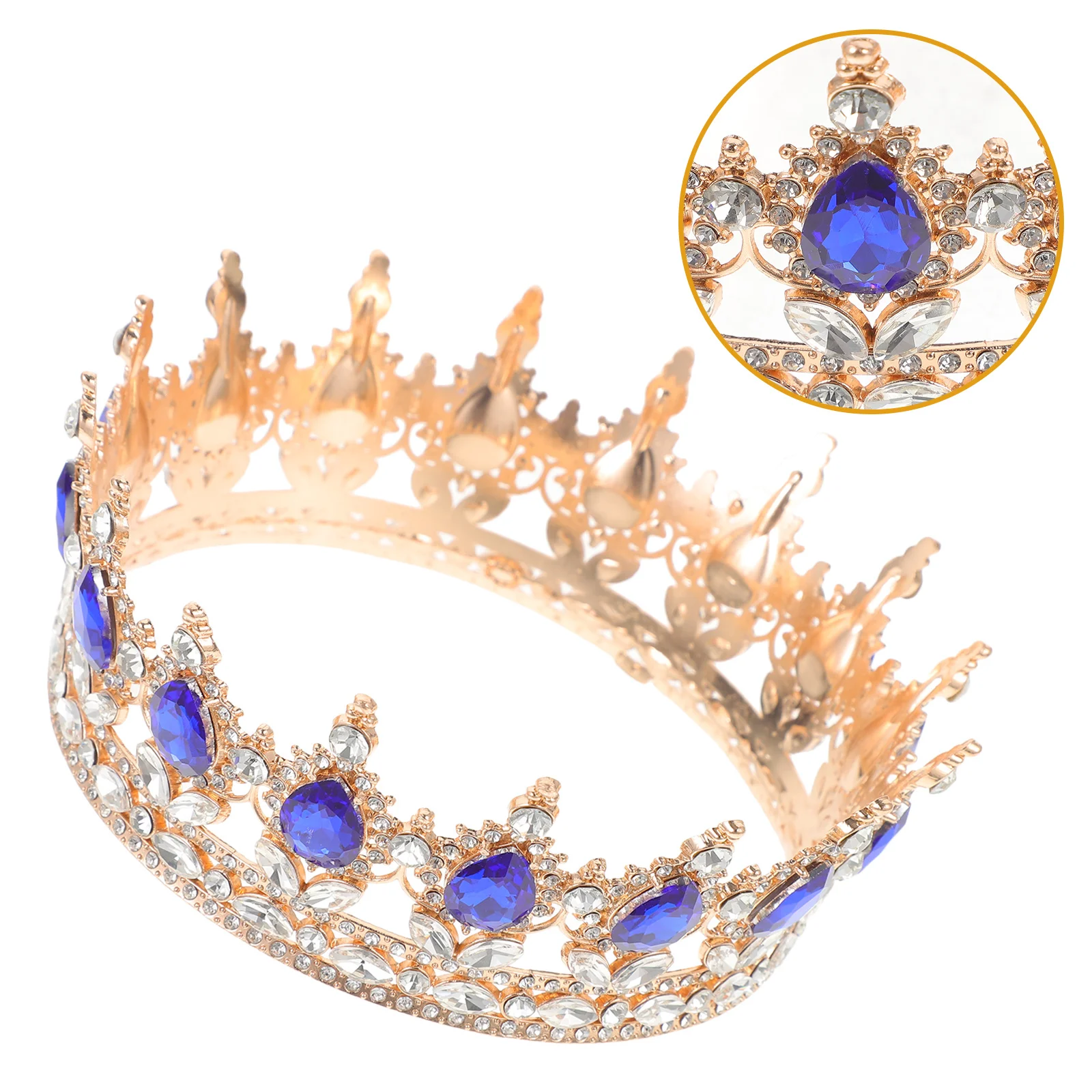 حجر الراين عقال للرأس على شكل تاج الزفاف غطاء الرأس للنساء حفلة إكسسوارات الشعر العروس تيارا حفلة موسيقية مهرجان ارتداء الشعر #4