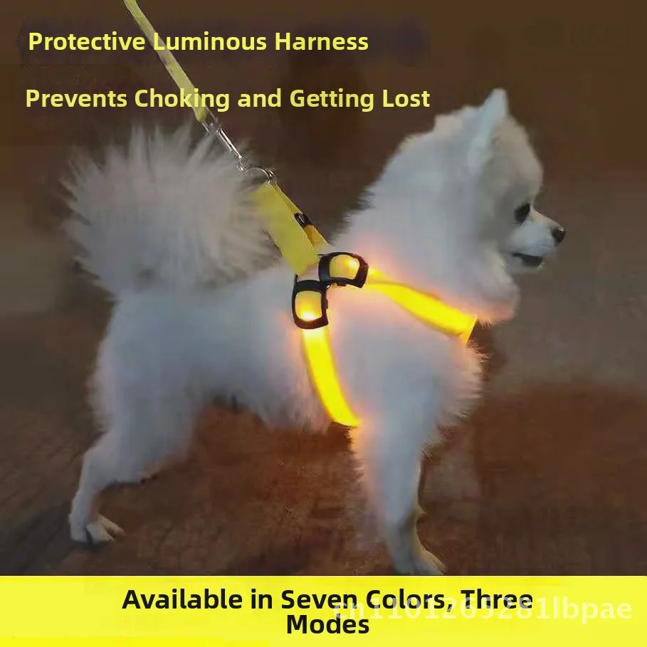 

Amazon LED Luminous Dog Chest Strap for Medium to Large Dogs Extendable PP Material Lighted Dog Aquarium Safety Gear in Multiple