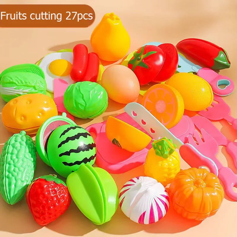 Children play house simulated kitchen Accessories pretend cutting toys girls boys cooking rice cut fruits cook toys for kid gift