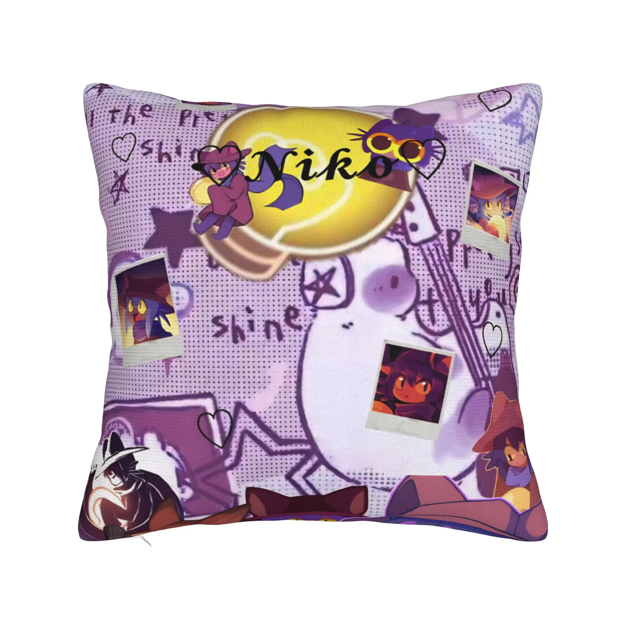 OneShots Niko Pillow Cover Merchandise Printed Cushion Cover Decorations  Throw Pillow Case Cover Living Room Multi Size