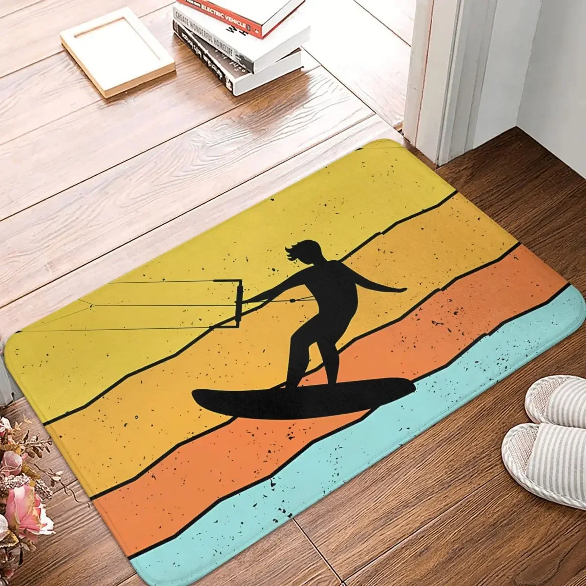 Kitesurfing Kite Surfing Bedroom Mat Vintage Rug Home Doormat Living Room Carpet Entrance Door