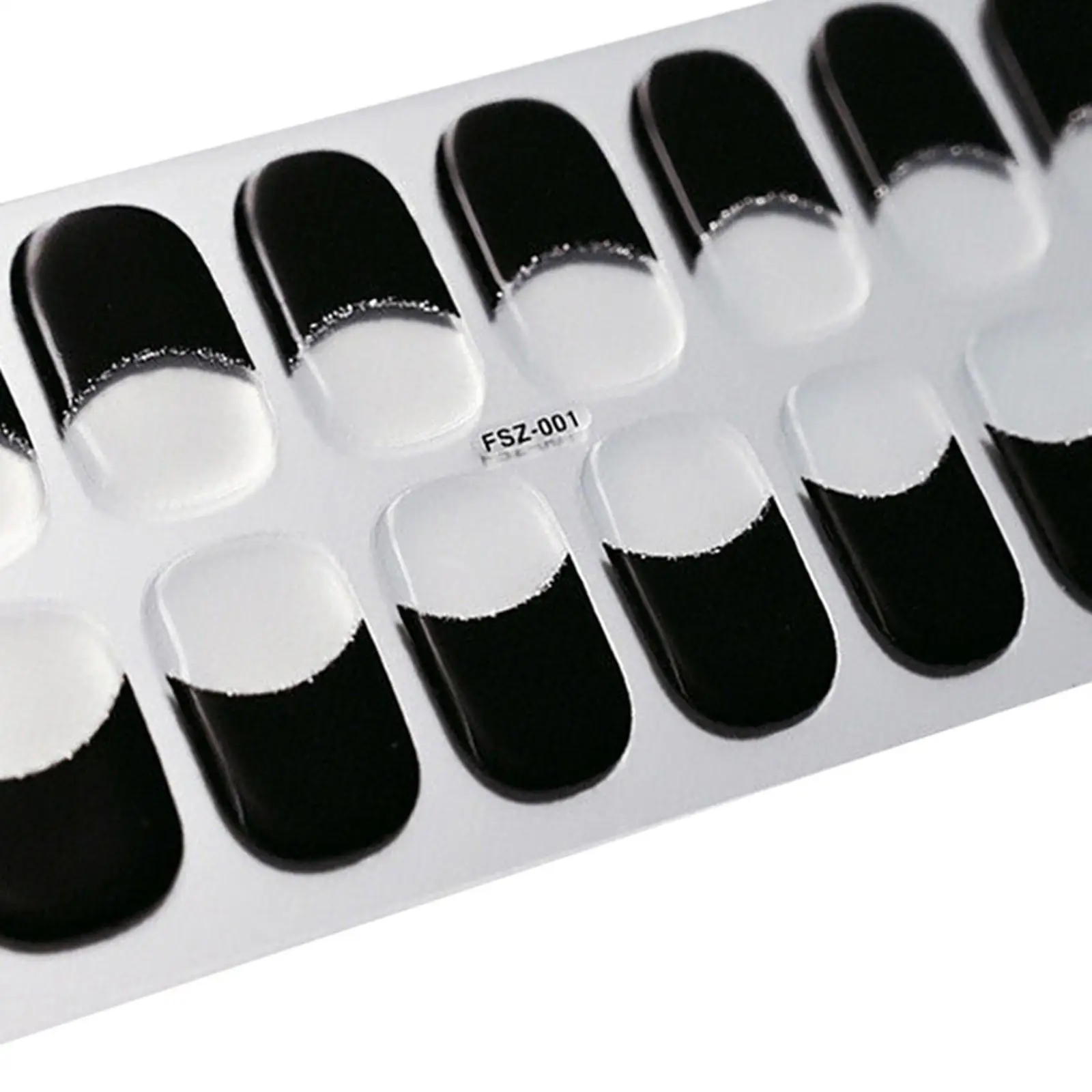 ジェルストリップ付きネイルアートラップ3枚、フルカバーステッカーコレクション