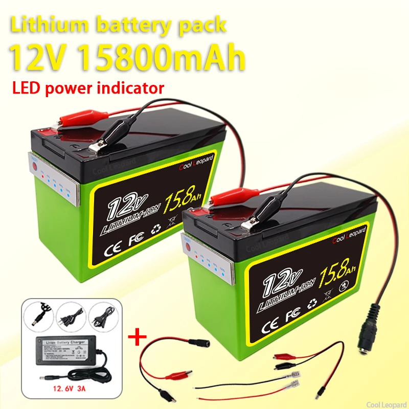 

18650 12V 15800mAh Lithium Ion Battery,For Solar Energy And Electric Vehicle Li-Ion Battery With LED Power Indicator,Built-In BM