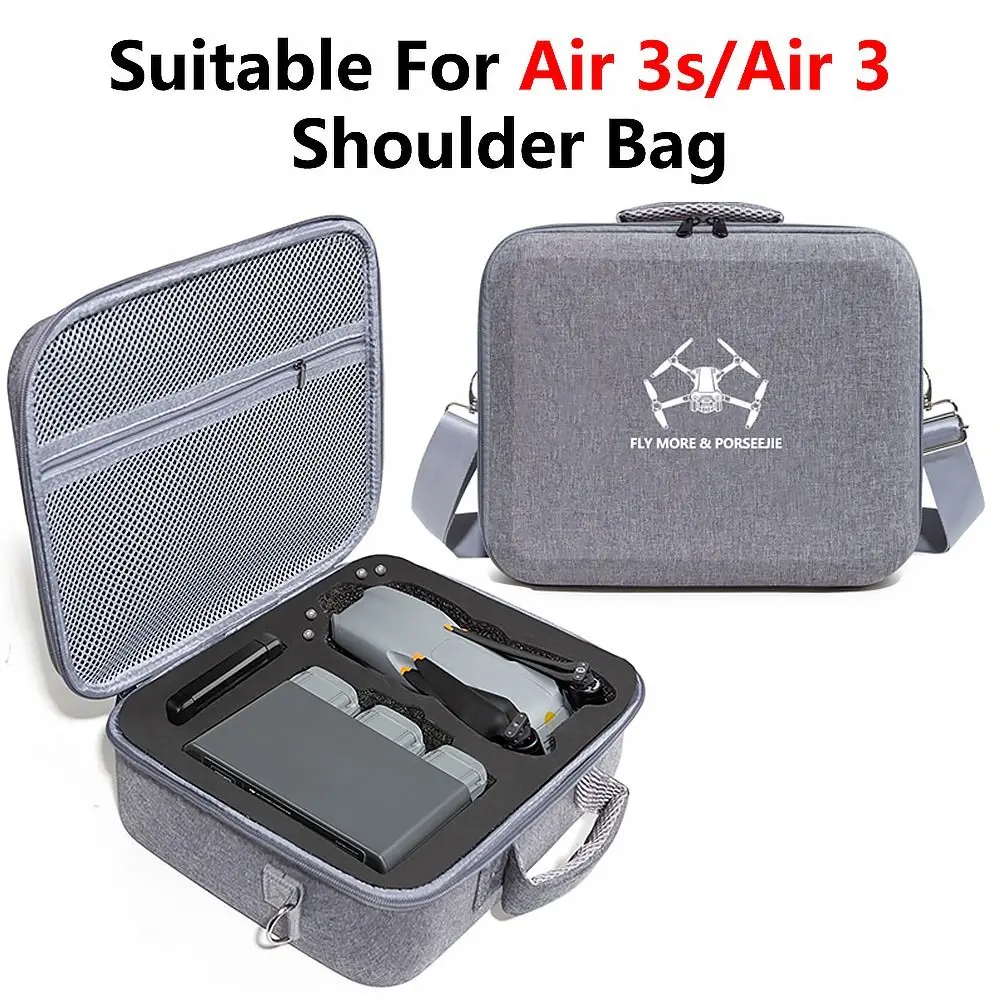 

Hard Shell Drone Carrying Case Drop-resistant Waterproof Handbag Shockproof with Shoulder Strap Storage Bag for DJI Air 3S/Air 3