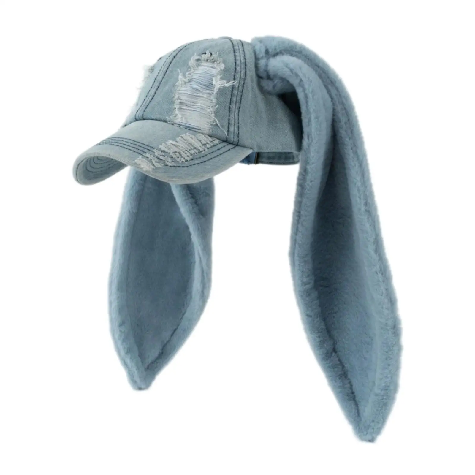 قبعة بيسبول نسائية مع أذن أرنب طويلة قابلة للتنفس، قبعة أذن أرنب عالمية مناسبة لعطلة النشاط والحفلات الصيفية