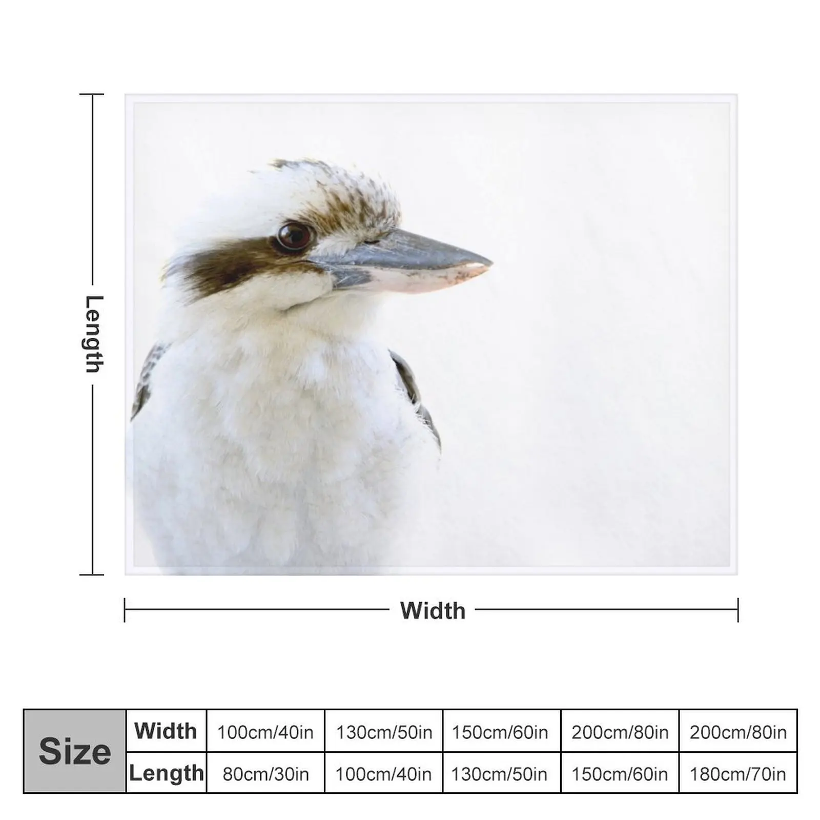 Kookaburra Looking Throw Blanket Camping Warm Blankets