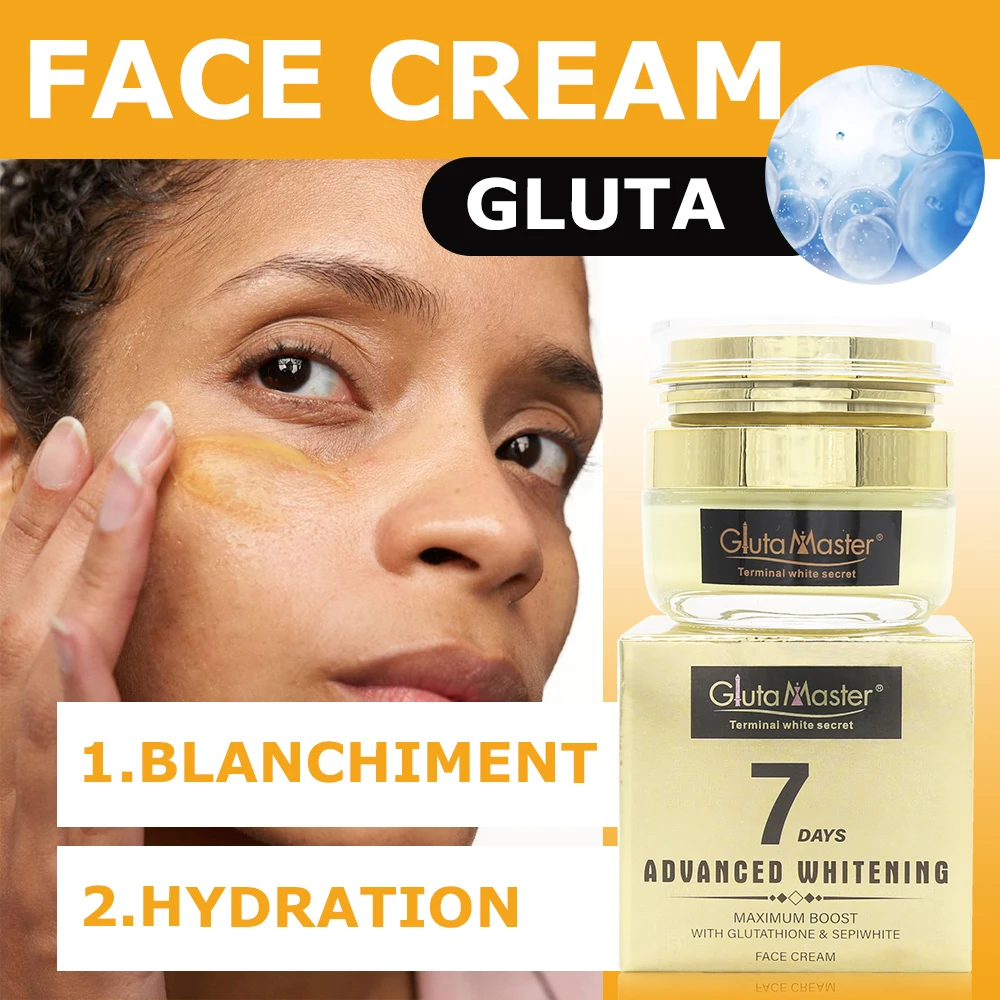 Gluta Master Glutathione Skincare Set for Dark skin Lightening Blanchir Hydrating Dilution Maintaining Luster Women Skin Care