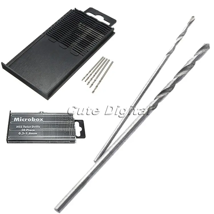 20 قطعة 0.3 مللي متر-1.6 مللي متر HSS ماكينة حفر صغيرة أدوات HSS مايكرو تويست الدقة مجموعة لقمة مثقاب مجوهرات النجارة أداة إصلاح أدوات كهربائية