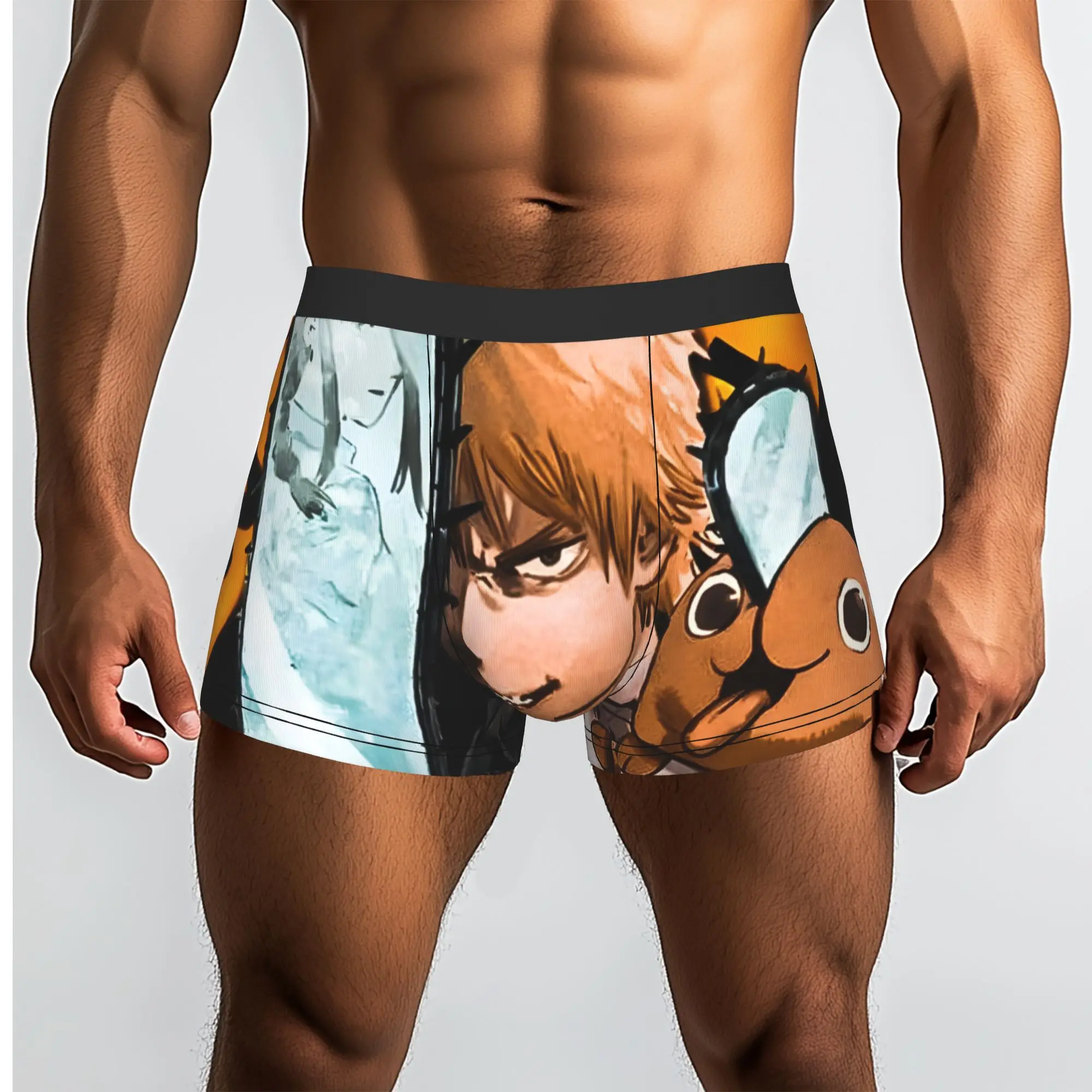 1 Stück Devil’s Chains CHAINSAW MAN Unterhose Atmungsaktive Unterhose Herrenunterwäsche Bequeme Shorts