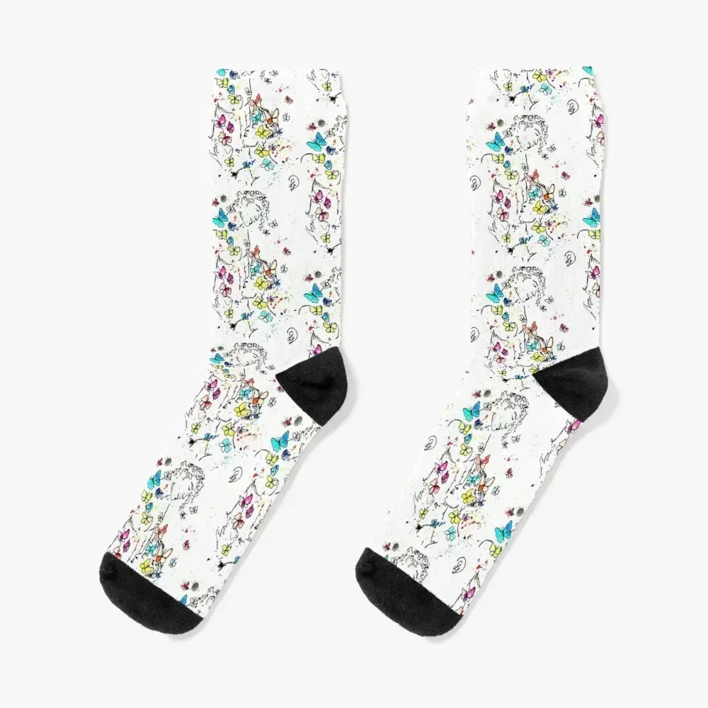 

Lovers - Butterfly kisses # 1 Socks snow Stockings compression valentine gift ideas man Socks For Women Men's