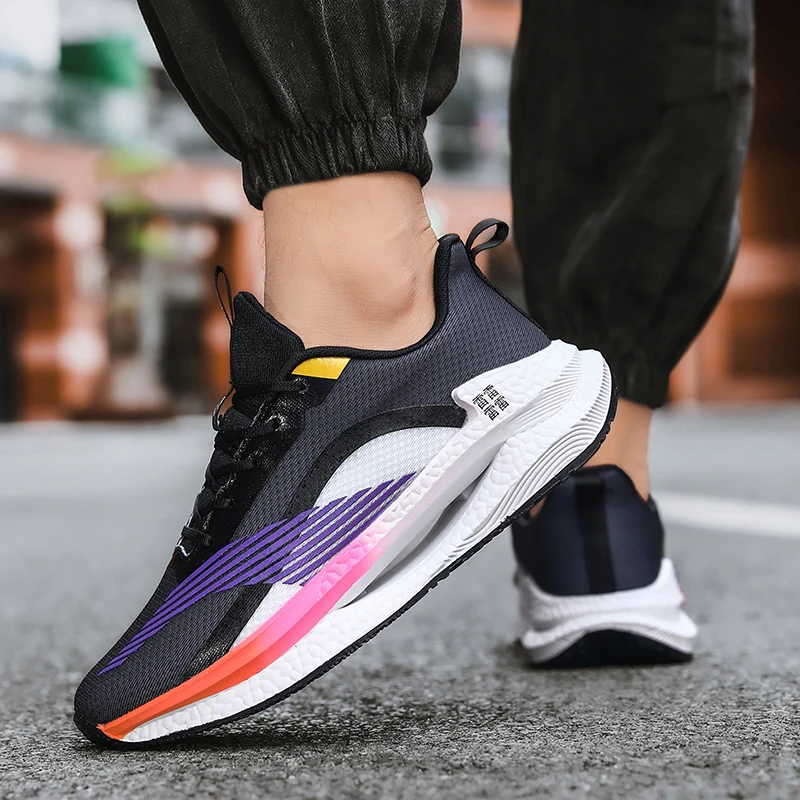 Woman Running Shoes  Cushioning Luxury Shoes Outdoor Race Trainer Shoes Breathable Off-Road Sneakers Mesh
