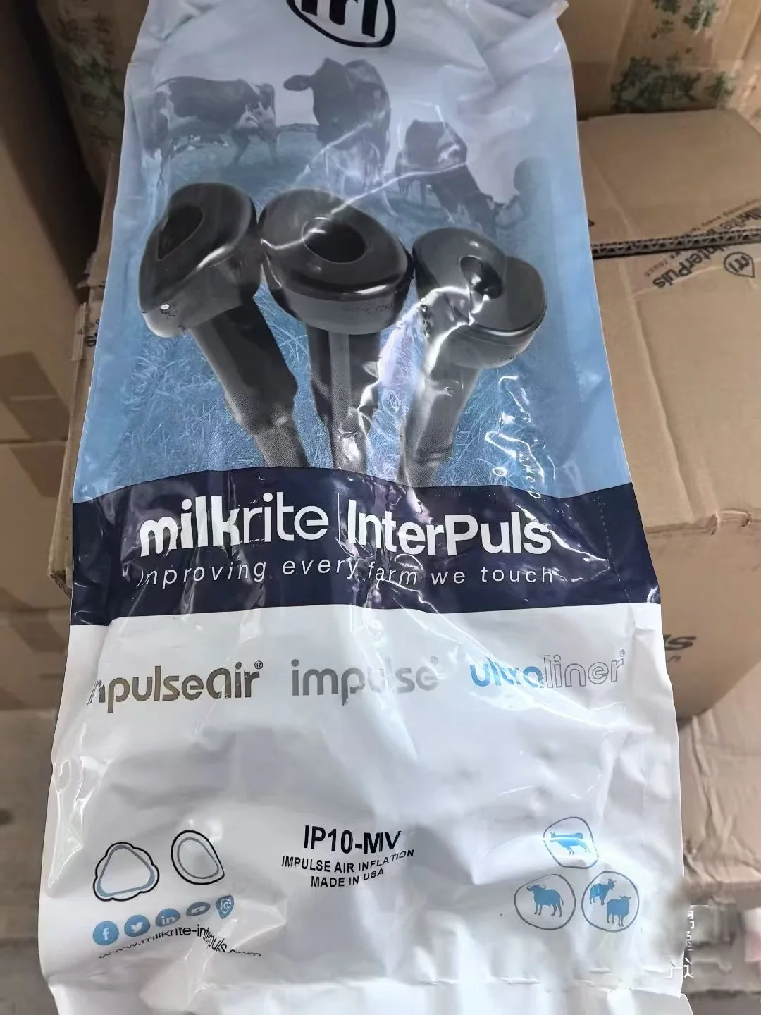 25PACKS Milkrite Impulse Air IP10-MV liner Triangular Milking Liners Cow Milking Inflation For Blue Milking Shell Cups