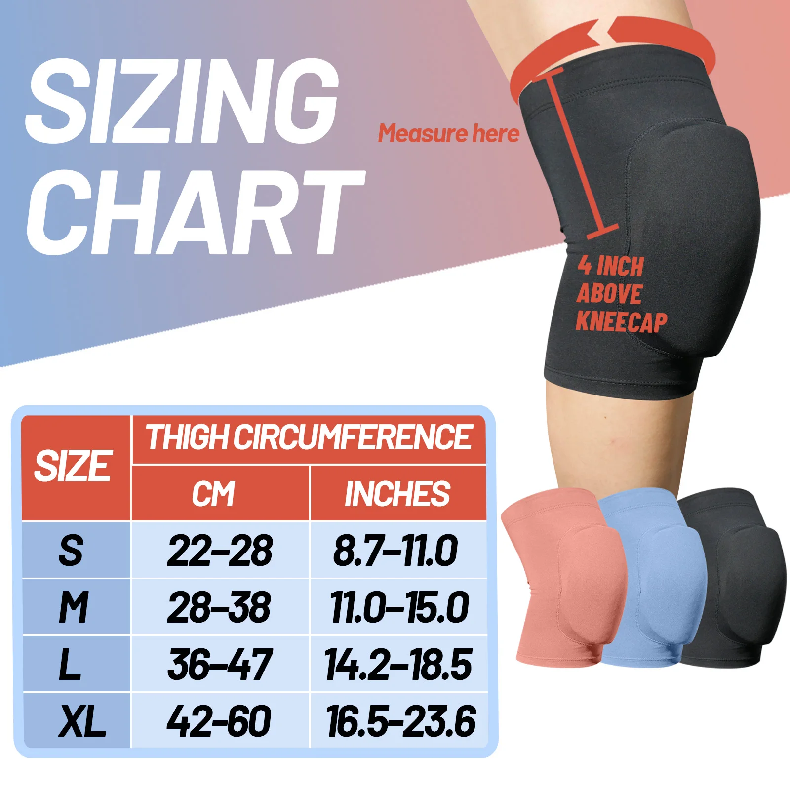 AVIVOR 2-teilige Never-Flatten-Schaumstoff-Knieschützer, perfekt für Volleyball, Skaten, Tanz und Komfort – Liebenden von Benutzern und Jugendlichen – Detail 5