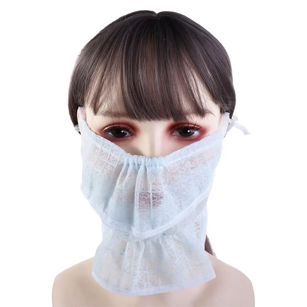 Outdoor Face Scarves Silk Scarf For Women Neck Protection Summer Sunscreen Mask Sunscreen Veil Face Scarf Anti-uv Face Cover