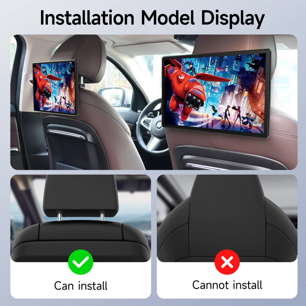 Monitor per poggiatesta per auto da 13 pollici Display Carplay Tablet IPS Android 12 Touch Screen 2K HD per auto Sedile posteriore Video Musica Lettore TV USB