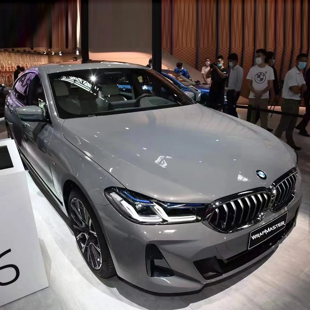 

Super Gloss Metallic Hood Wrap Film Bernina Grey Vehicle Wrap Material for Car Body Decoration