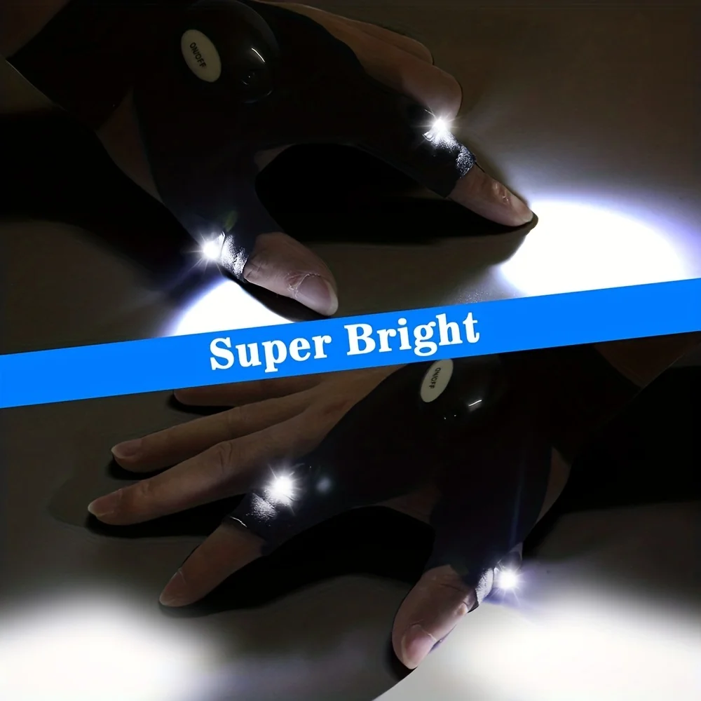 Hands-Free LED Torch Glove - Multipurpose, Durable Outdoor and DIY Tool - Ideal Men’s Gift for Christmas, Birthdays