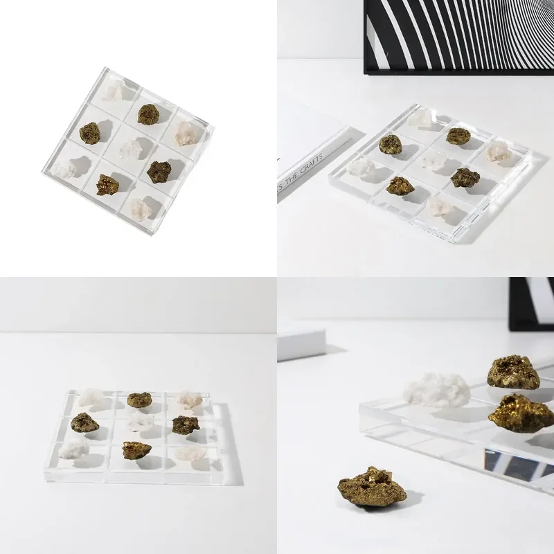 Modern Simple Acrylic Agate Stone Chess Board Living Room Ornament Model Room Coffee Table Soft Decoration Jewelry Household