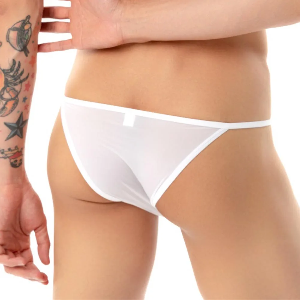 

Sexy String Bikini Men Translucent Underwear Breathable Bulge Pouch Thong Briefs Panties Underpants Low-waist Panties For Man