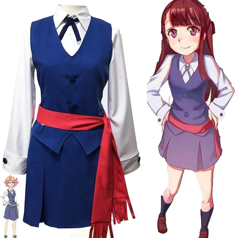 

Anime Cos Little Witch Academia Amanda Jasminka Antonenko Cosplay Costumes Halloween Christmas Party Sets Uniform Suits