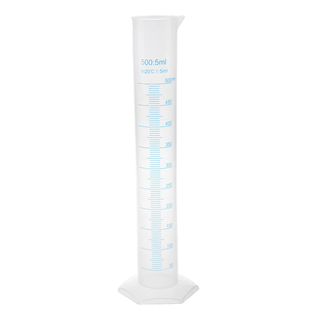 

500 ml Plastic Transparent graduated tube.