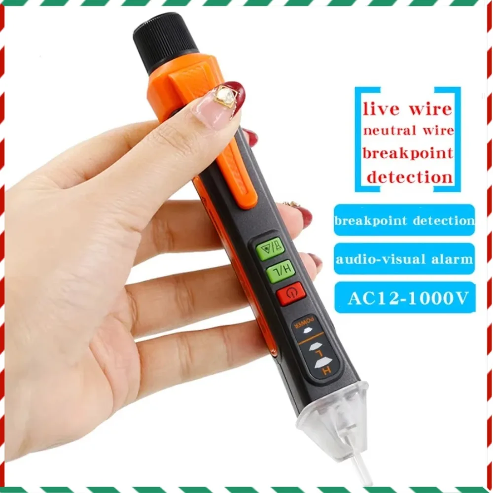 

T-02A Non-Contact Voltage Detector Electrical Tools Voltage Indicator Tester Pen Voltage Test Smart Breakpoint Finder 12-1000V