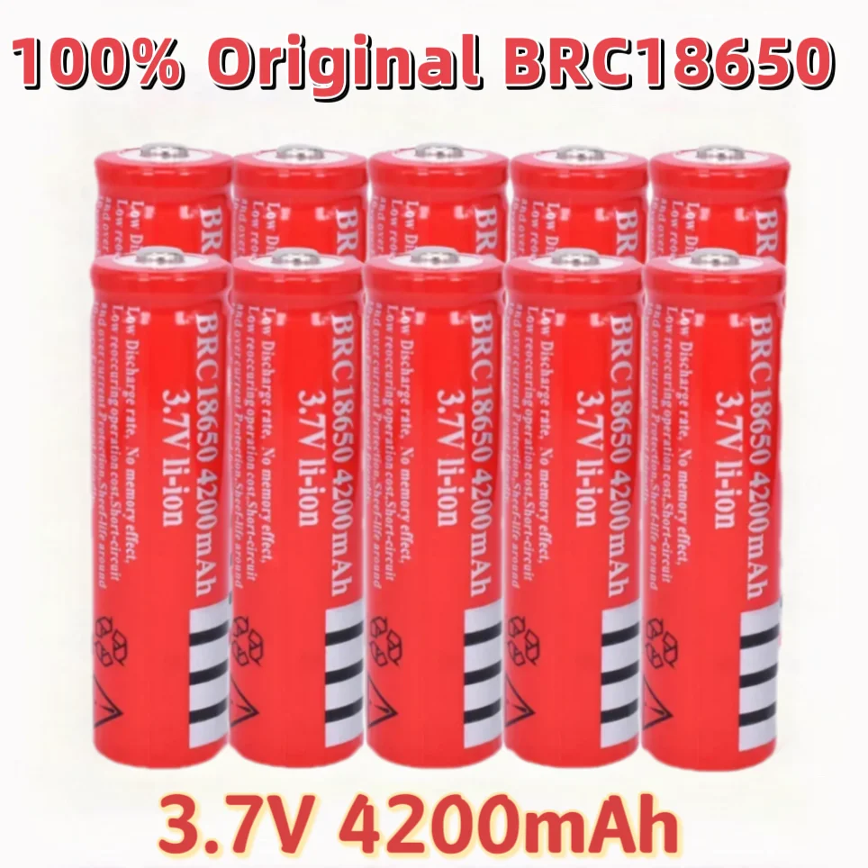 2024 brandneu 100% original 18650 3.7V 4200mAh Lithium-Ionen-Akku, verwendet für LED-Leuchten, Taschenlampen, Kamerabatterien