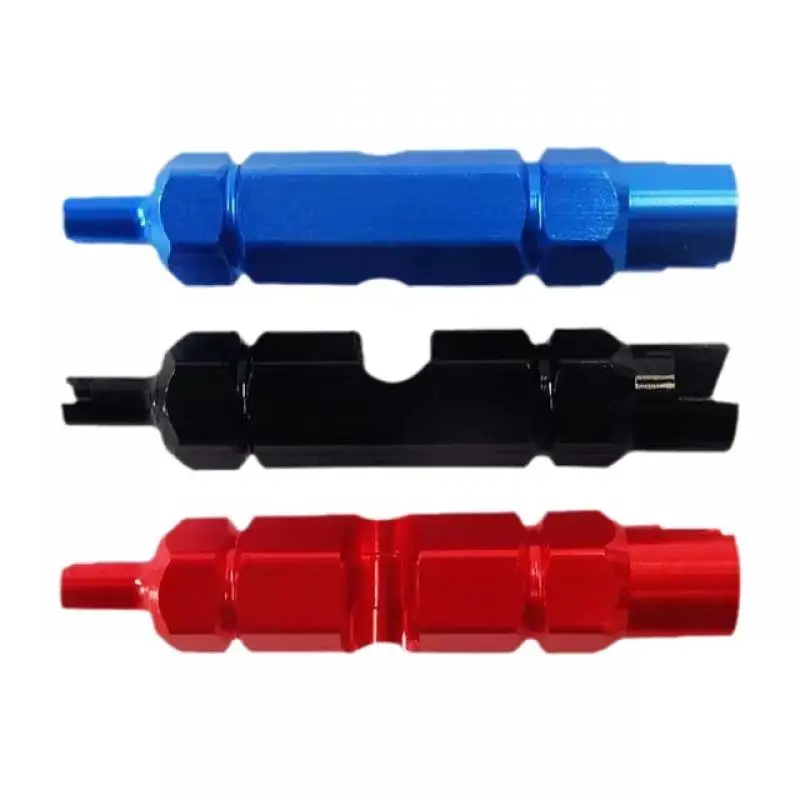 Aluminum alloy bicycle valve core wrench  Multifunctional bicycle tire extension rod valve core remover  tool