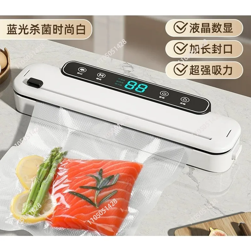

Small household automatic food bag evacuation Sealing and preservation plastic sealing Vacuum sealing machine