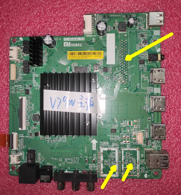 TD.MS6886.793  4K  Physical photo of WiFi network TV motherboard  Good testing, good work