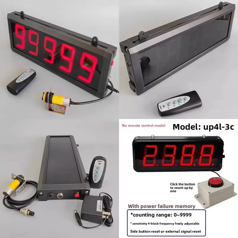 Large Screen LED Infrared Counter Digital Display Automatic Production Line Tally with Remote Control Industrial Counting