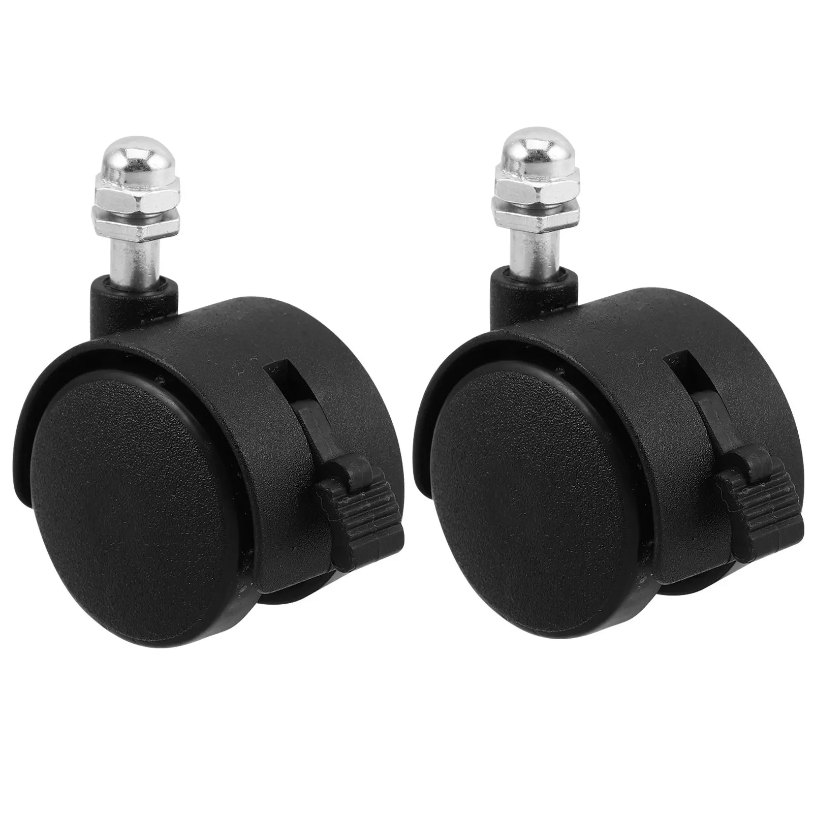 2Pcs Chair Wheels with Brake Universal Plastic Casters for Bath Seats Replacement Wheel Set Smooth Swivel Mobility