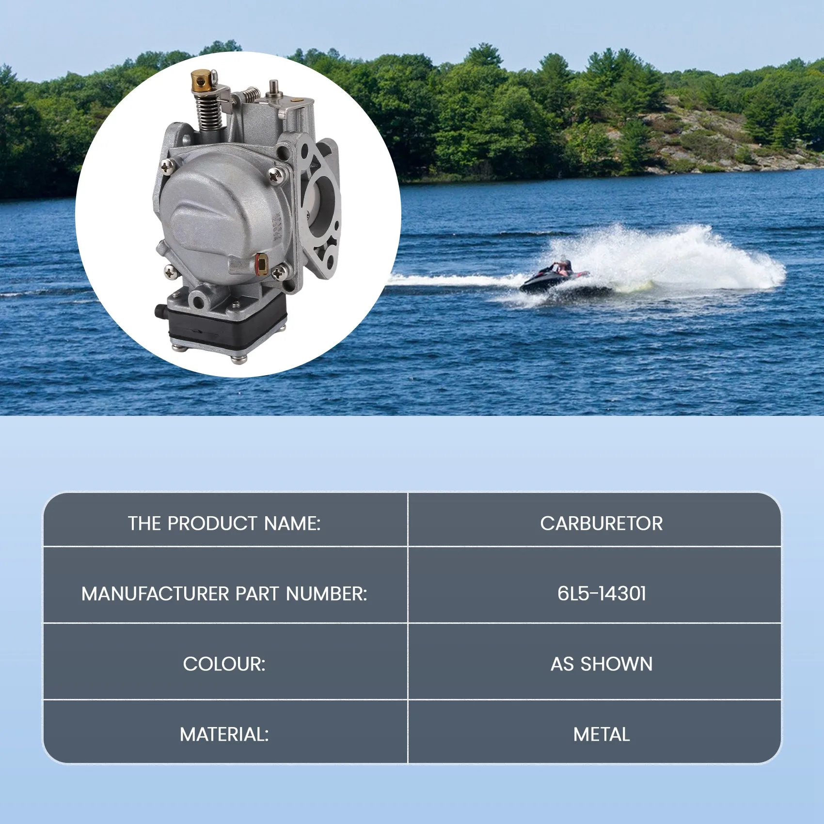 QUAI-IT6L5-14301-00 المكربن لياماها خارجي 3HP 2-السكتة الدماغية 6L5-14301 6L5-14301-00-00 6L5-14301-03