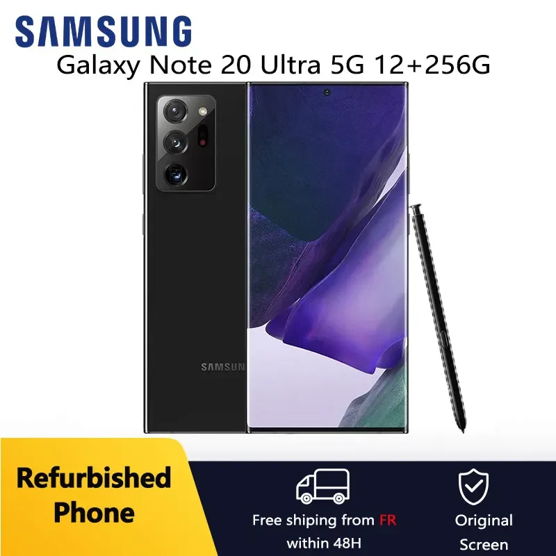 هاتف سامسونج نوت 20 الترا 5G N986U1 6.9 "الأصلي AMOLED 12GB + 256GB ثماني النواة سنابدراجون حالة ممتازة