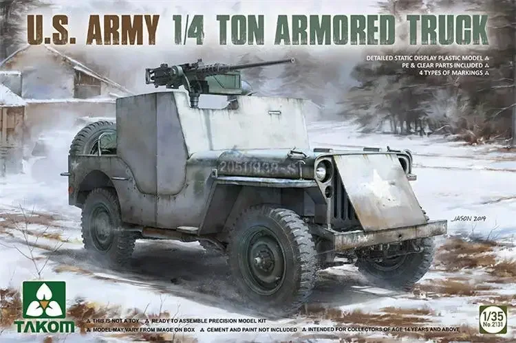 

TAKOM 2131 МАСШТАБ 1/35, АРМИЯ США, 1/4 ТОН, АРМИРОВАННЫЙ ГРУЗОВИК, НОВИНКА 2020 г.