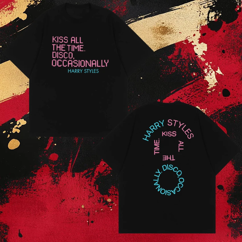 

2026 Latest Harry Styles Tour Fan Double Sided print short sleeve T-shirts Unisex Casual Cotton Tops Men women fashion T shirt