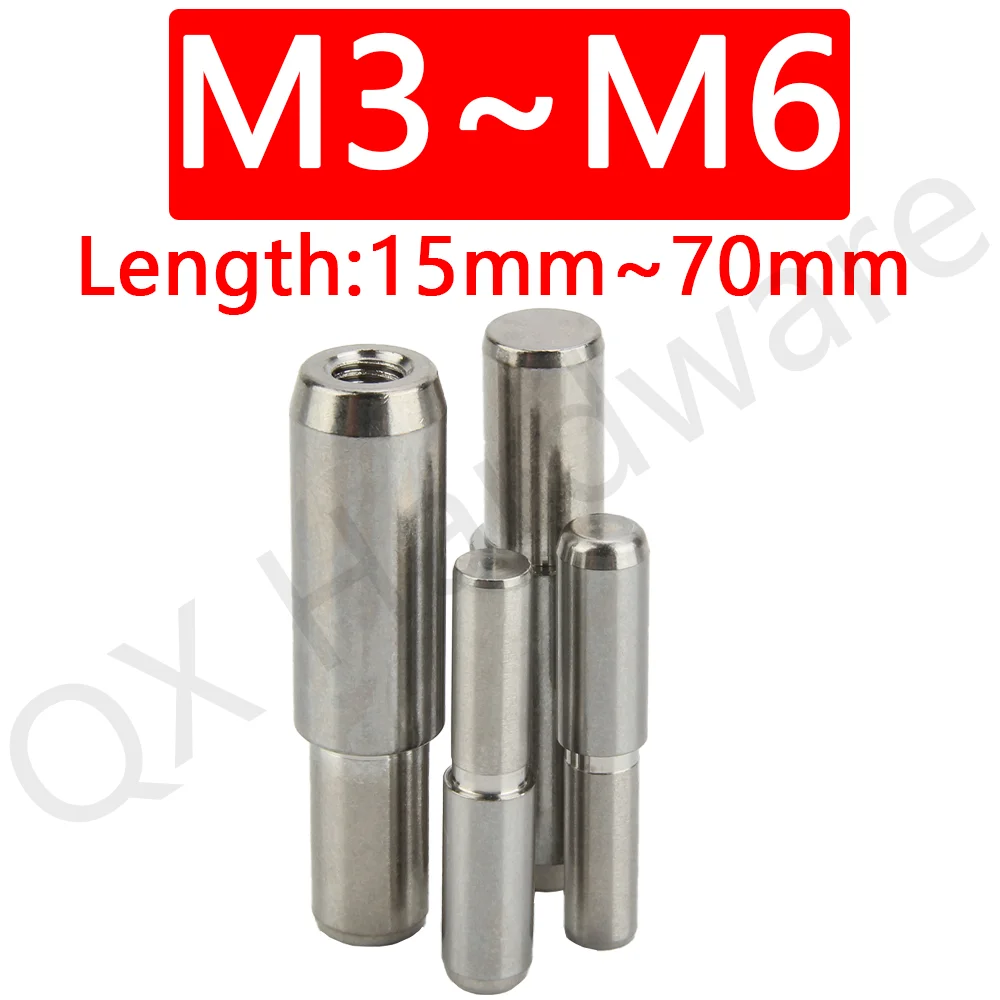 QX618 Factory Outlet Internal Thread Or Standard Solid Stepped Locating Pin SUJ2/Stainless Steel Dowel Pin Dia5/6/8/10/13mm