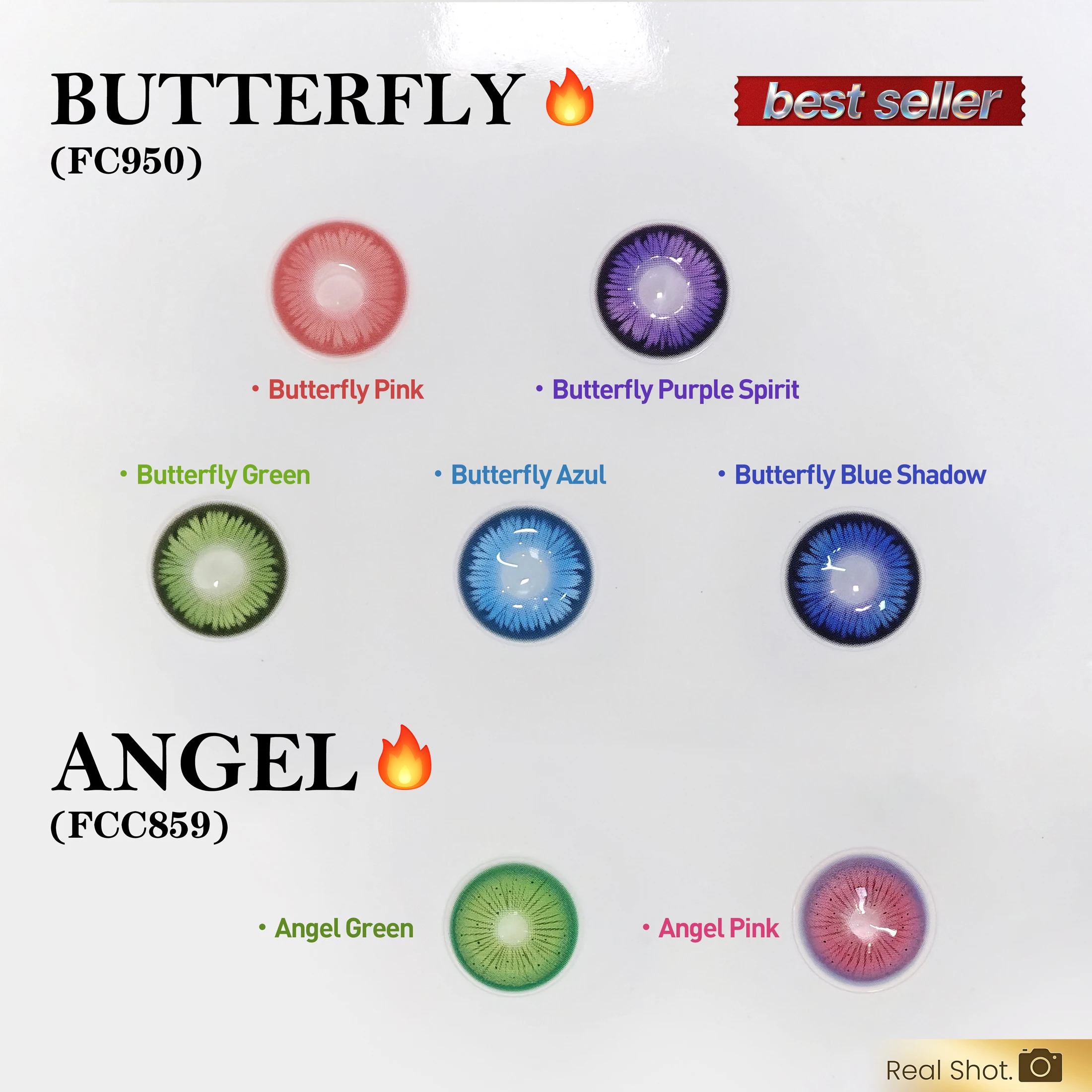 VISUASHOW Farbige Kontaktlinsen 14,5mm Halbjährlich Schmetterling Blau Cos-Linsen 1 Paar Anime Cosplay Natürliche Augen Kosmetische Kontaktlinsen – Detail 6