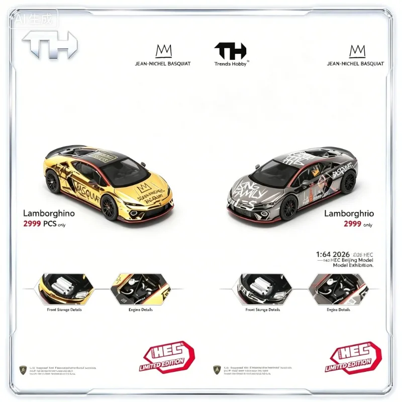 

Pre-sale for the 2026 Beijing exhibition only. TH 1:64 Lamborghini, cast alloy model, adult collection piece, boys' gift.