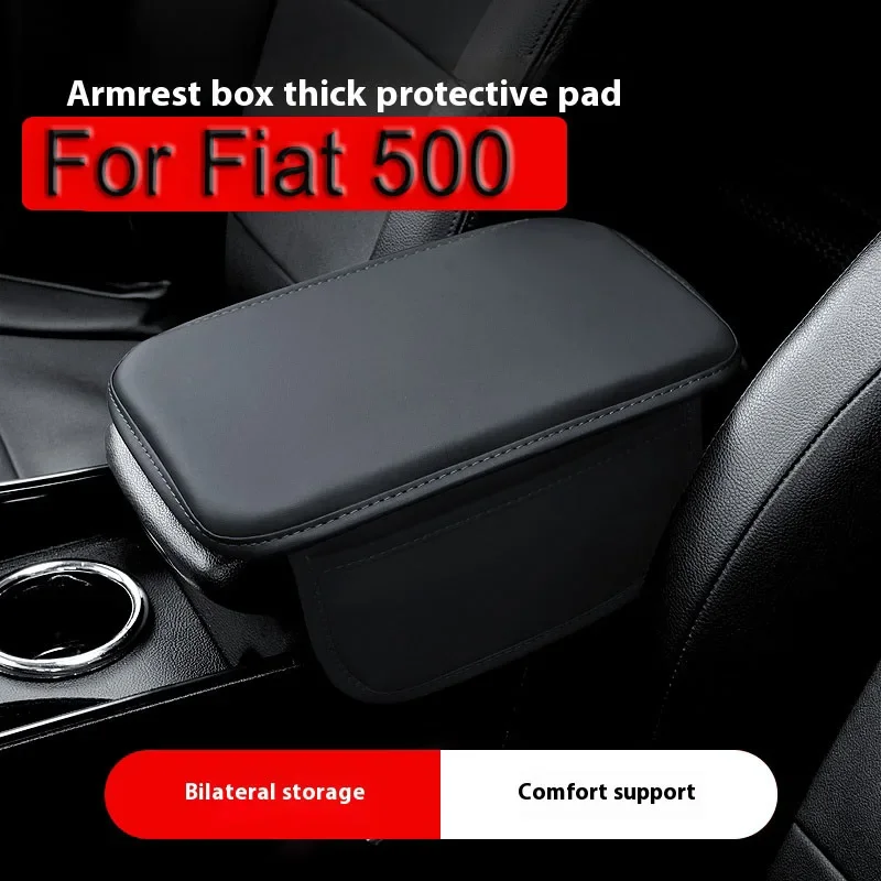 Car Interior Accessories Armrest Box Height Increase Pad Storage Bag Center Console Cover For Fiat 500 Panda Punto