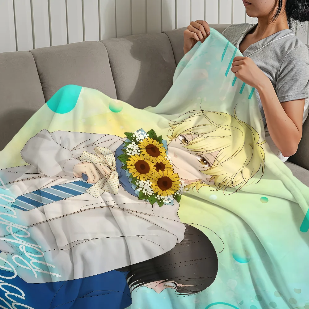 anime manga comic honey lemon soda Flannel warm comfort soft plush blanket for sofa living room office bedroom travel gift