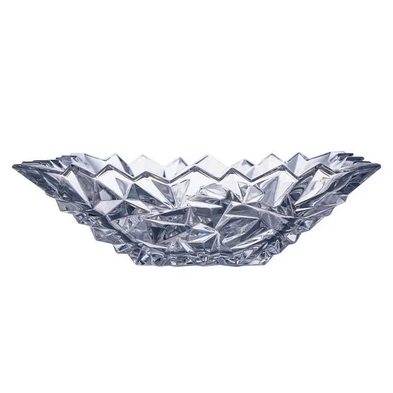 

Crystal glass gold-painted fruit plate, household fruit bucket fruit bowl, sugar tank, European-style ornament