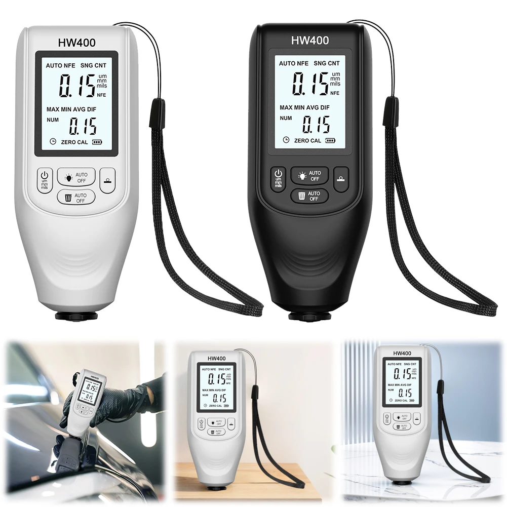 

Цифровой толщиномер покрытий 0-2000 мкм, разрешение 1 мкм, тестер покрытий FE/NFE, измеритель толщины краски, универсальный прибор для проверки покрытий