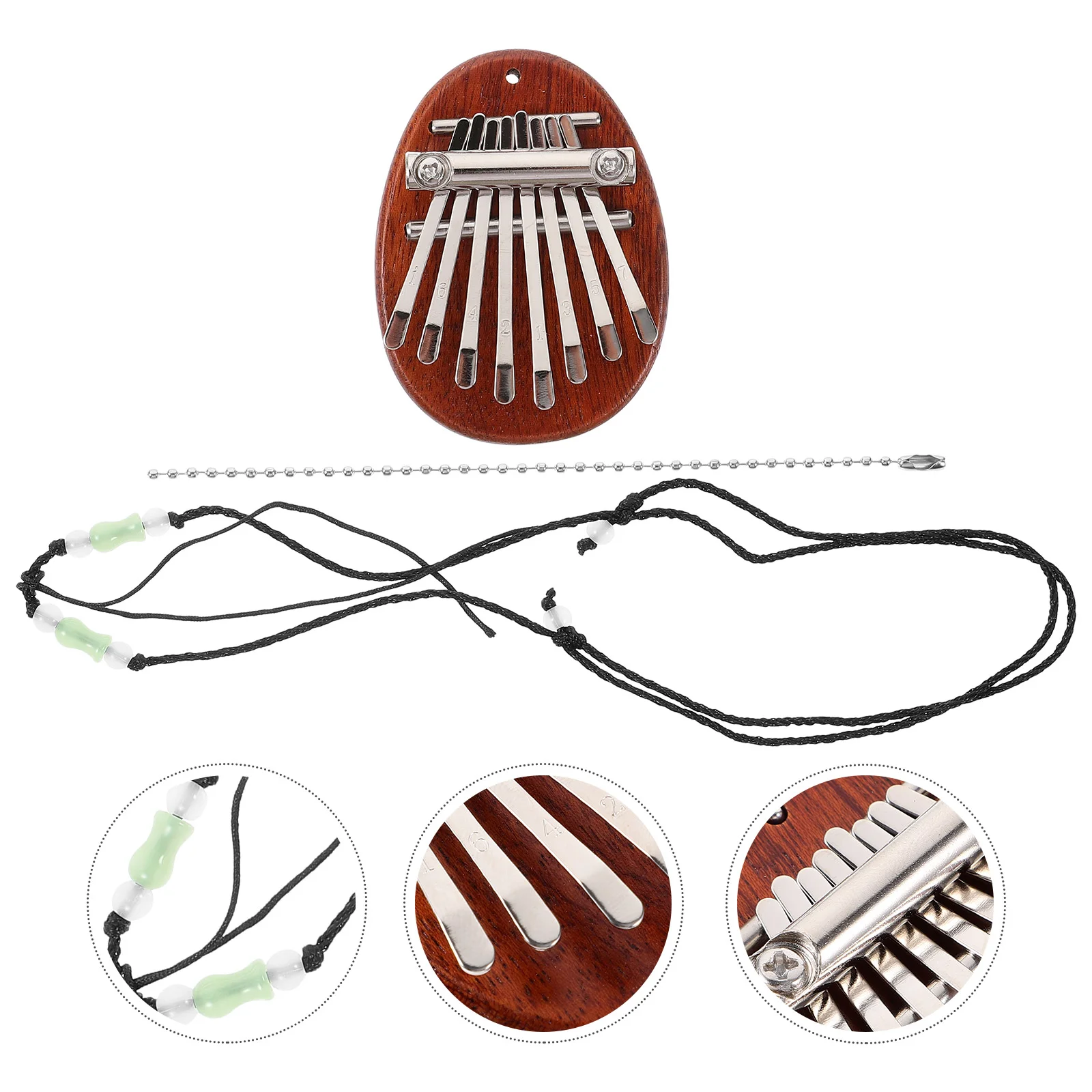 

Mini Cabalin 8 Keys Thumb Piano Kalimba for Beginners Finger Musical Instrument Wood Portable Instruments