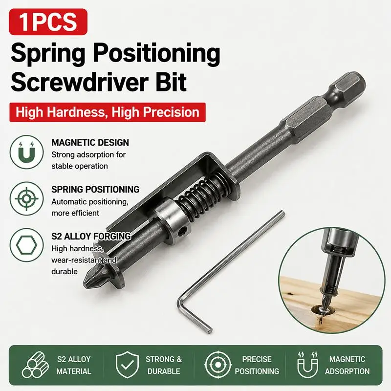 Carbon Steel Hinge Drill Bit With Positioning Spring Hex Wrench For Woodworking Cabinet Door Installation