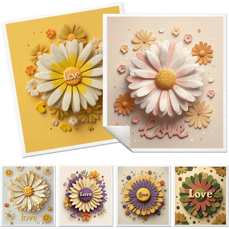 

6 шт. кухонные полотенца для посуды с маленьким цветочным узором, впитывающие салфетки для мытья посуды, многоразовые тряпки для мытья посуды, чистящие полотенца