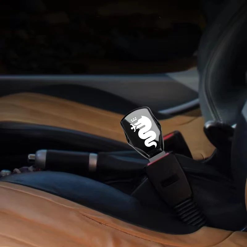 Extensor de Clip para cinturón de seguridad de coche, accesorios de emblema personalizados para  For Alfa Romeo Stelvio MiTo Giu