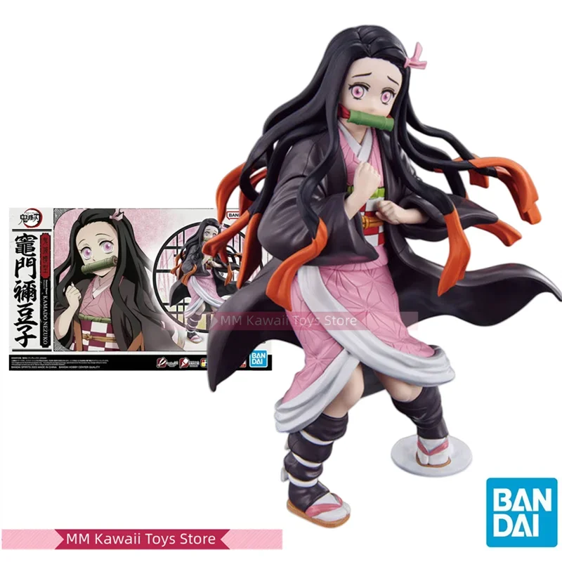 Bandai Original Demon Slayer Anime Kamado Nezuko Action Figure Assembly Model Toys Collectible Model Ornament Gifts for Children